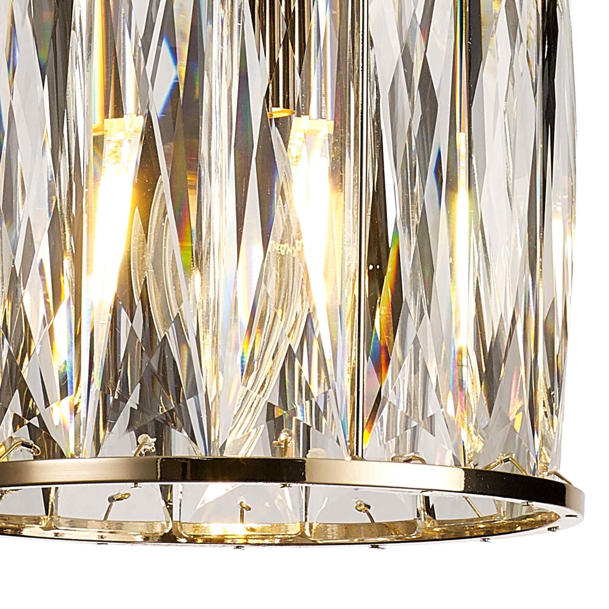 IL31823 Vivienne Pendant 1 Light E14 French Gold/Crystal