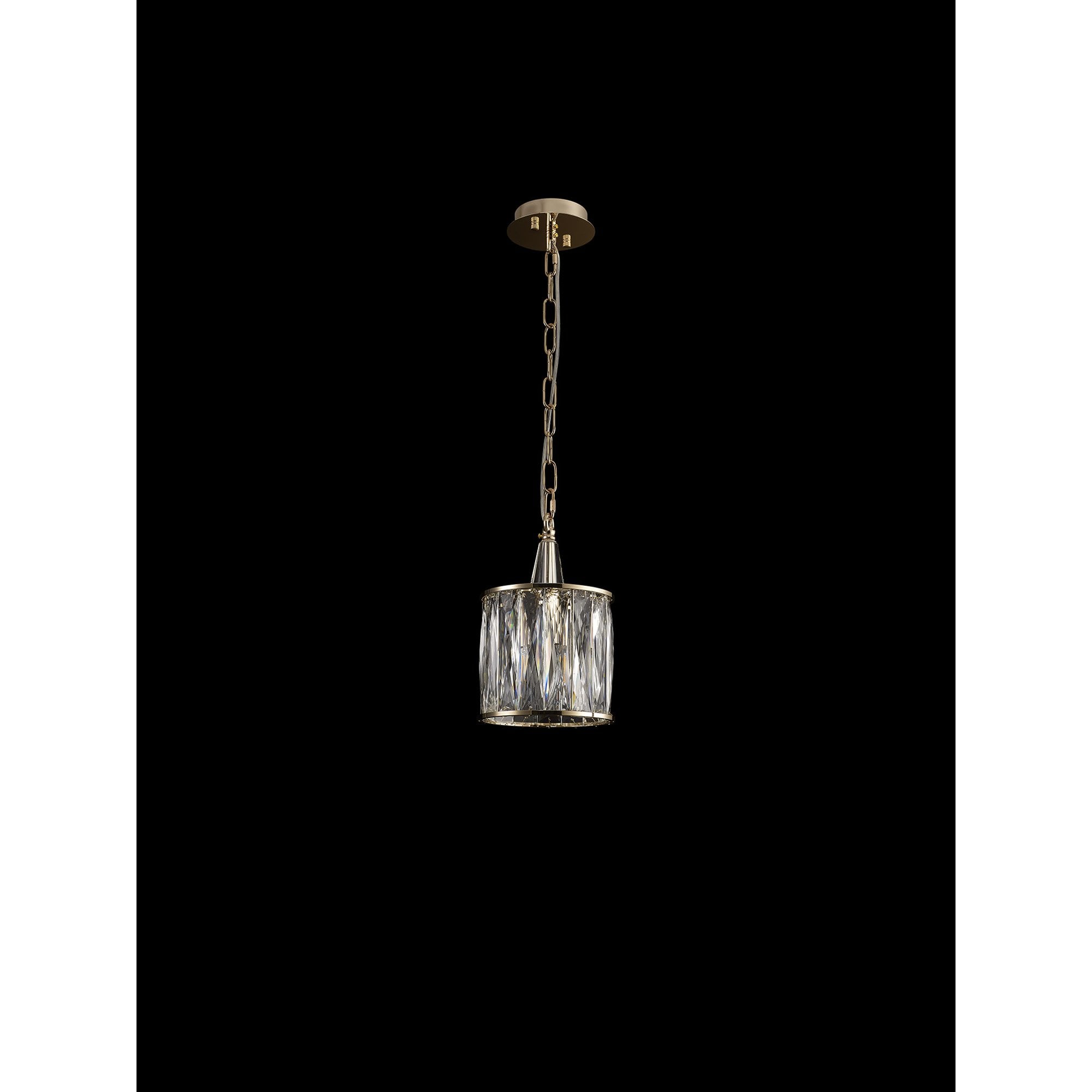 IL31823 Vivienne Pendant 1 Light E14 French Gold/Crystal