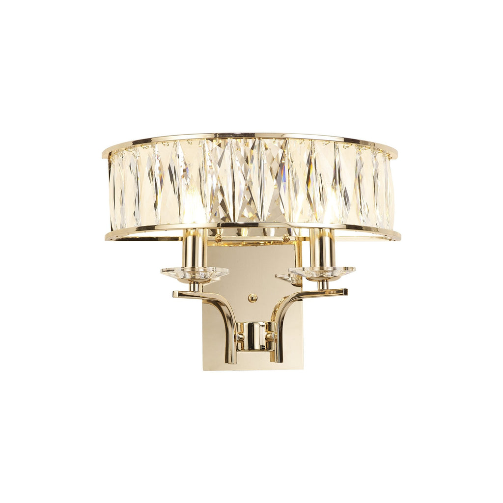 IL31828 Vivienne Wall Lamp 2 Light E14 French Gold/Crystal