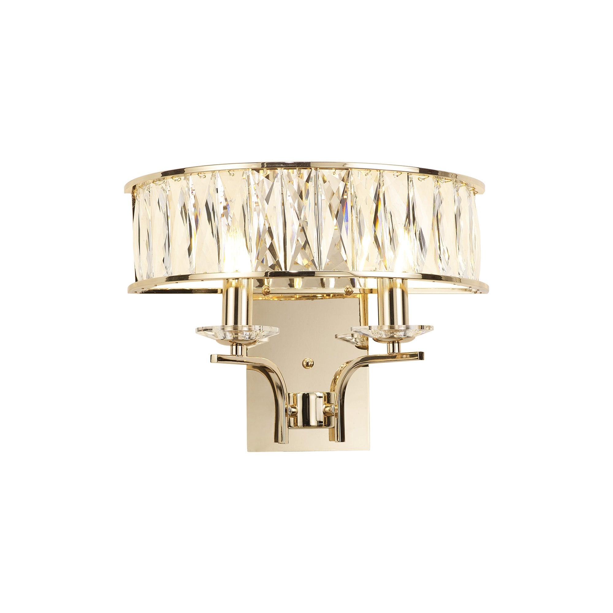 IL31828 Vivienne Wall Lamp 2 Light E14 French Gold/Crystal