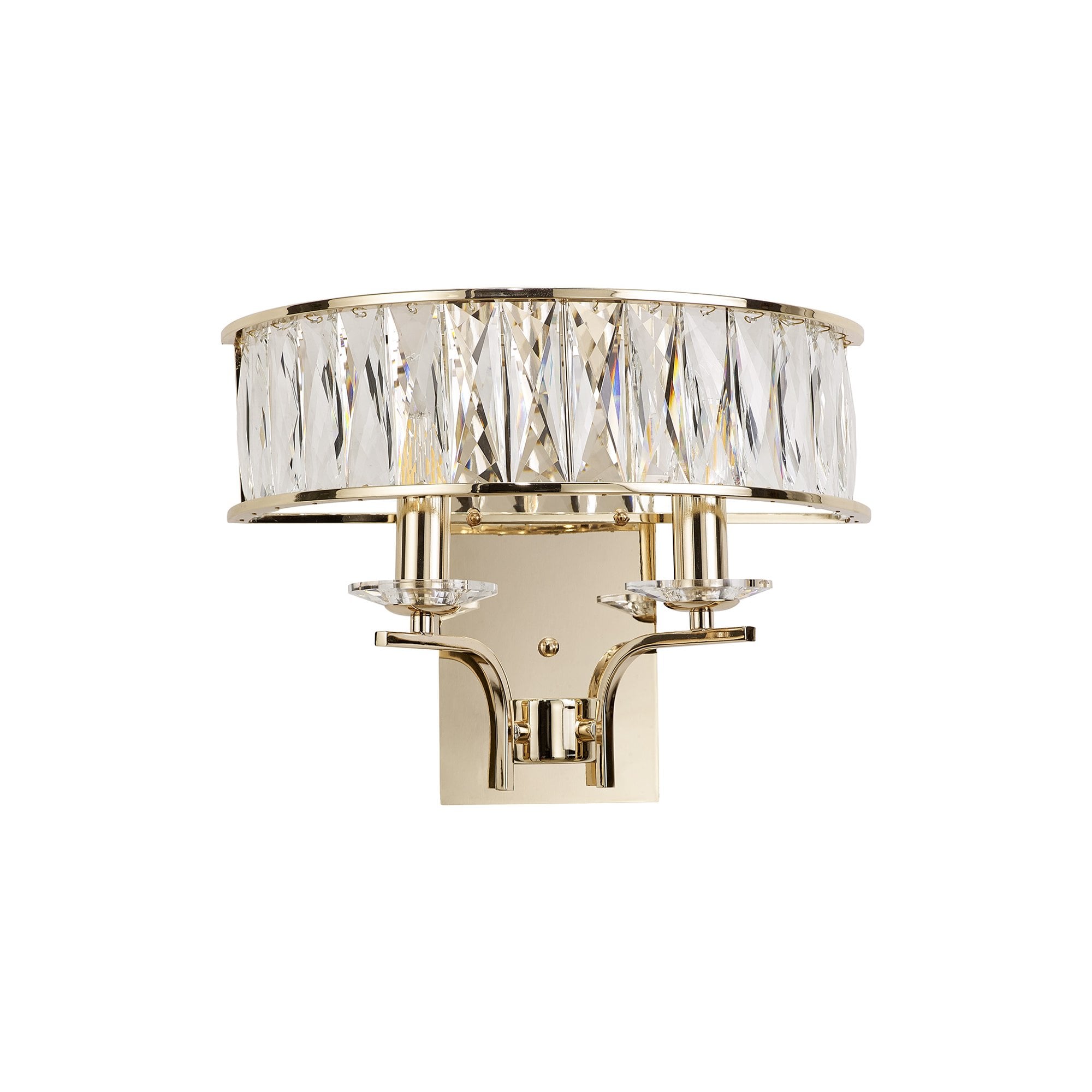 IL31828 Vivienne Wall Lamp 2 Light E14 French Gold/Crystal