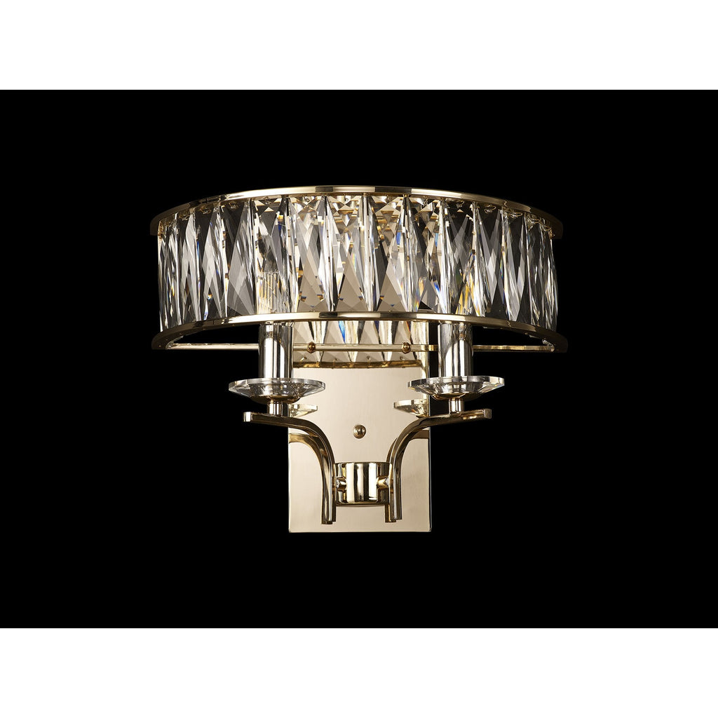 IL31828 Vivienne Wall Lamp 2 Light E14 French Gold/Crystal