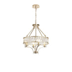 IL31824 Vivienne Pendant/Semi Ceiling 4 Light E14 French Gold/Crystal