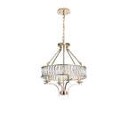 IL31824 Vivienne Pendant/Semi Ceiling 4 Light E14 French Gold/Crystal