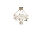 IL31824 Vivienne Pendant/Semi Ceiling 4 Light E14 French Gold/Crystal