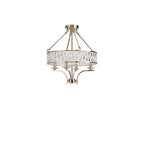 IL31824 Vivienne Pendant/Semi Ceiling 4 Light E14 French Gold/Crystal