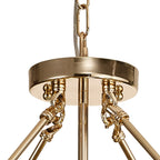 IL31824 Vivienne Pendant/Semi Ceiling 4 Light E14 French Gold/Crystal