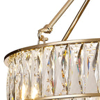 IL31824 Vivienne Pendant/Semi Ceiling 4 Light E14 French Gold/Crystal