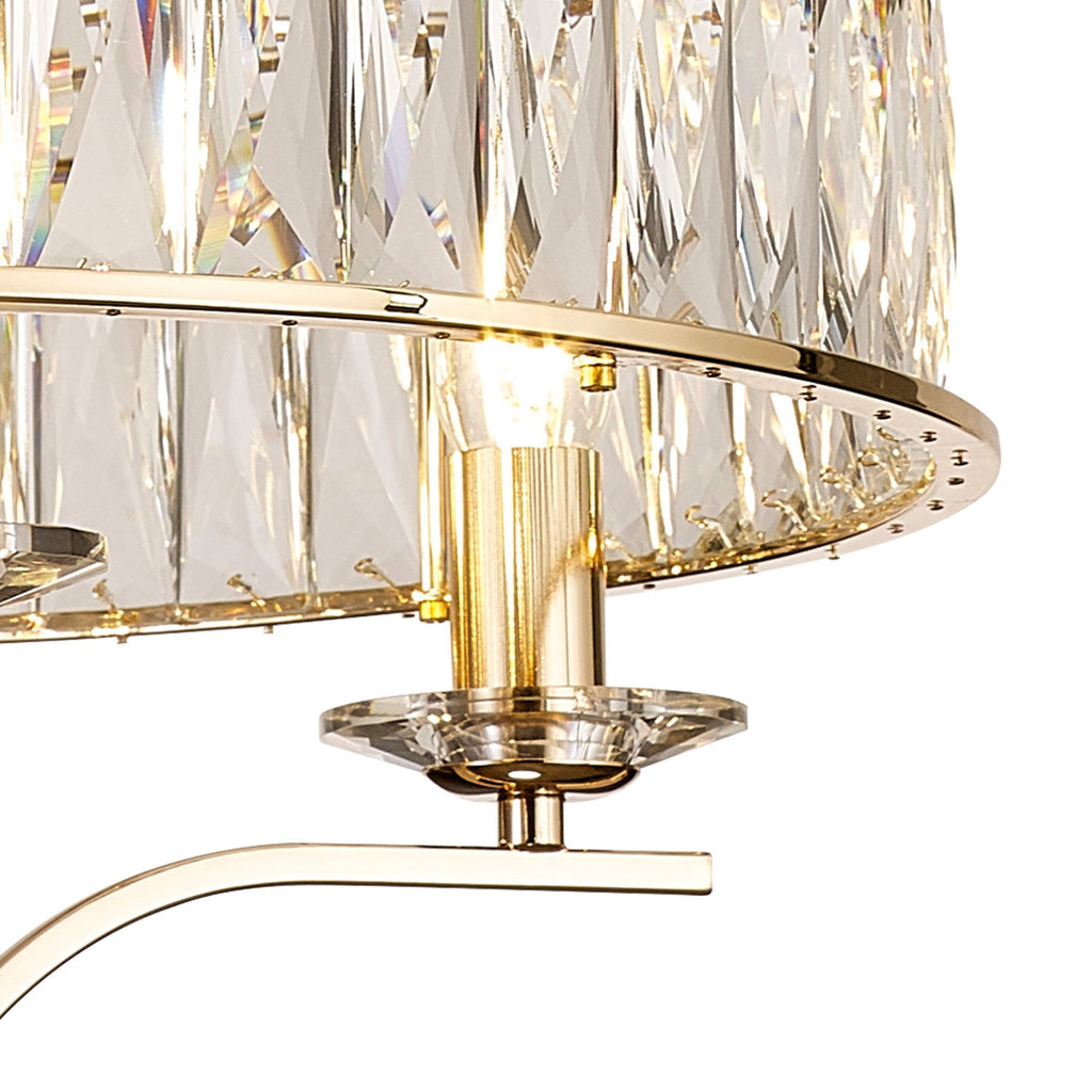 IL31824 Vivienne Pendant/Semi Ceiling 4 Light E14 French Gold/Crystal