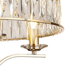 IL31824 Vivienne Pendant/Semi Ceiling 4 Light E14 French Gold/Crystal