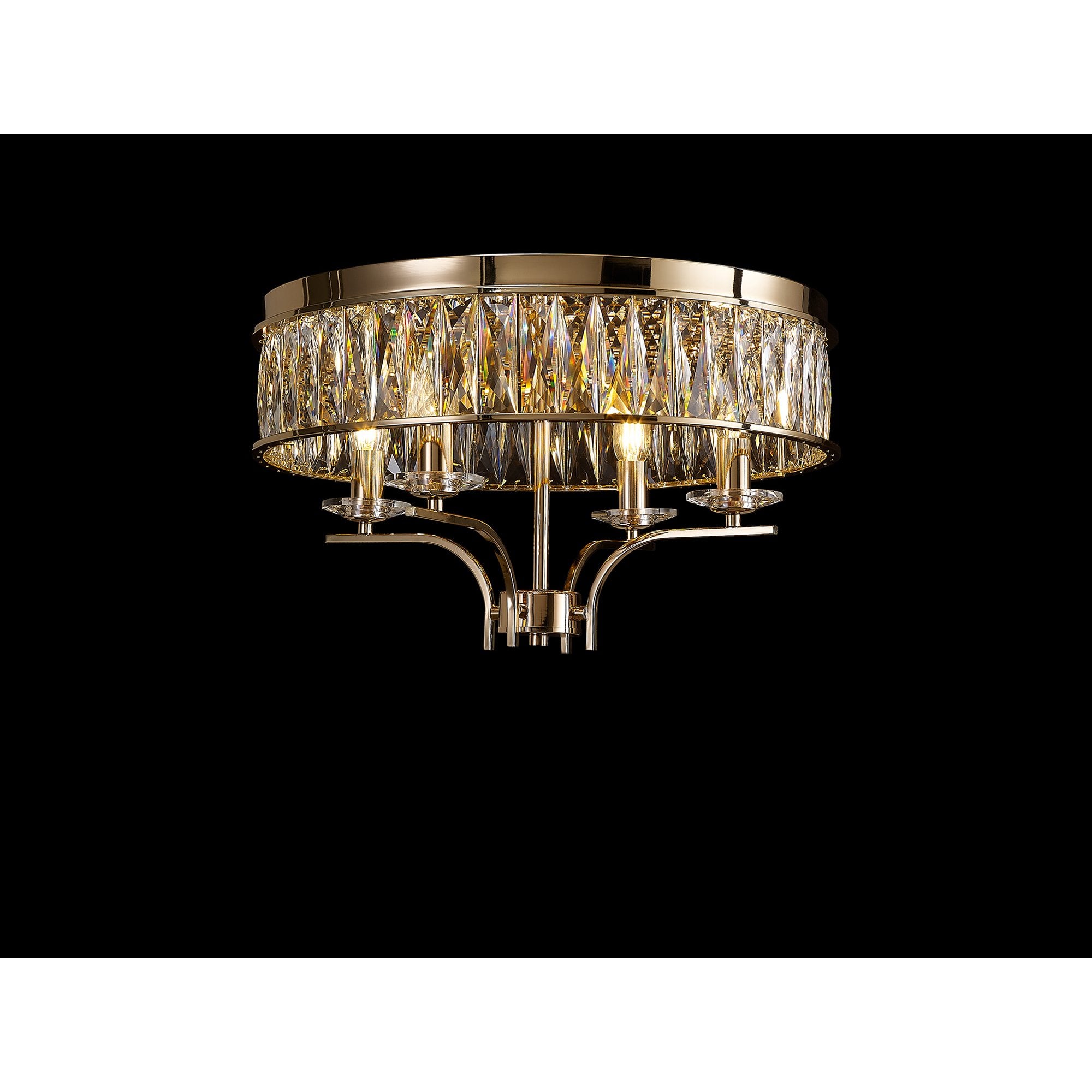IL31832 Vivienne Ceiling 4 Light E14 French Gold/Crystal