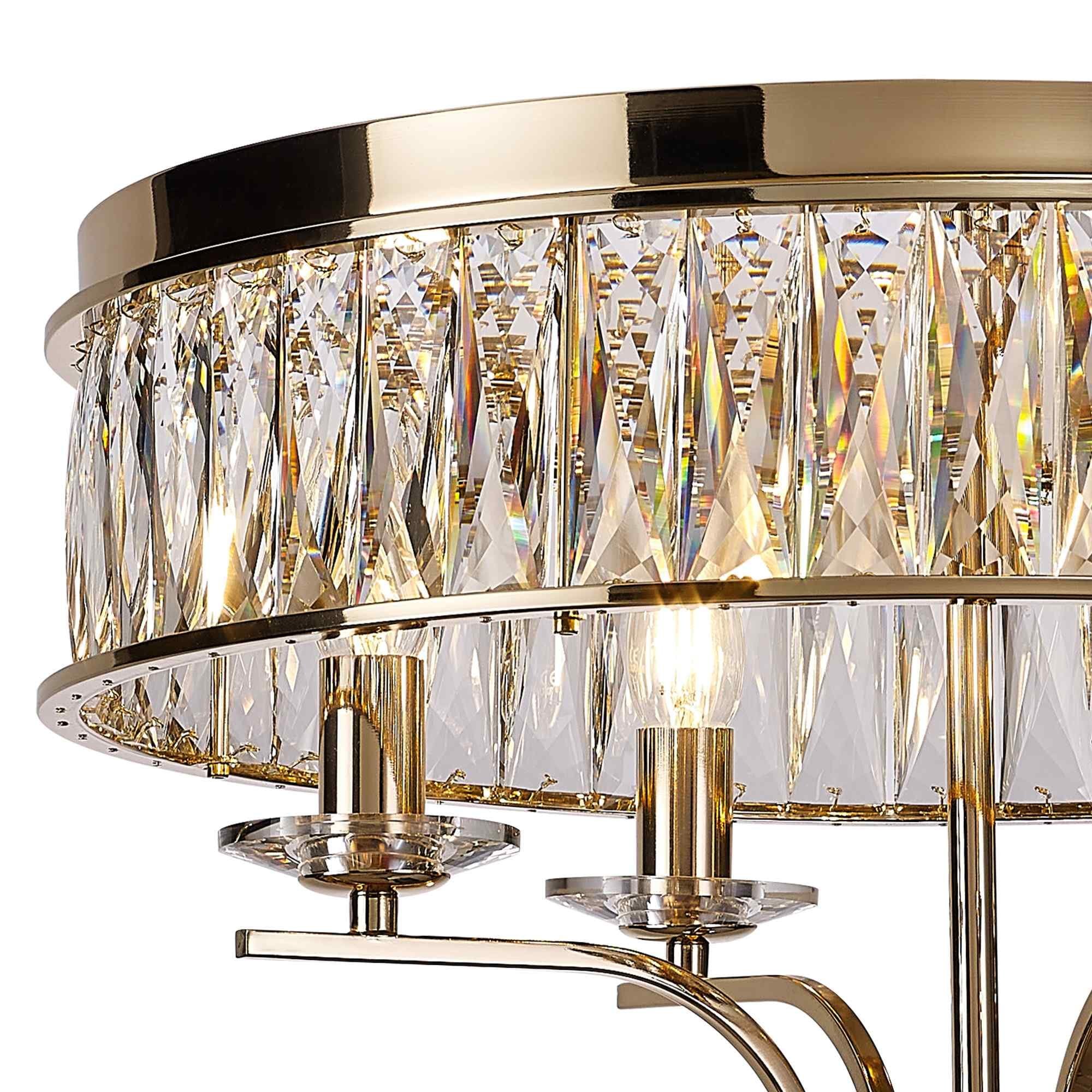 IL31832 Vivienne Ceiling 4 Light E14 French Gold/Crystal