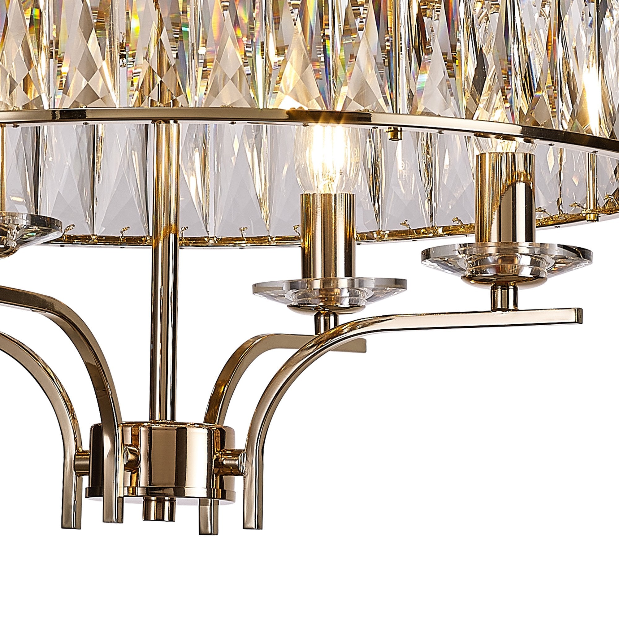 IL31832 Vivienne Ceiling 4 Light E14 French Gold/Crystal