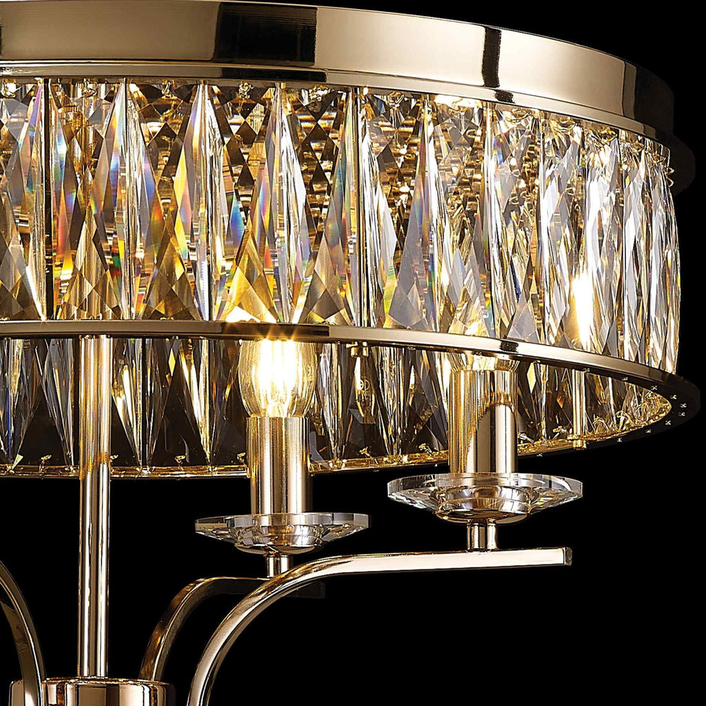 IL31832 Vivienne Ceiling 4 Light E14 French Gold/Crystal