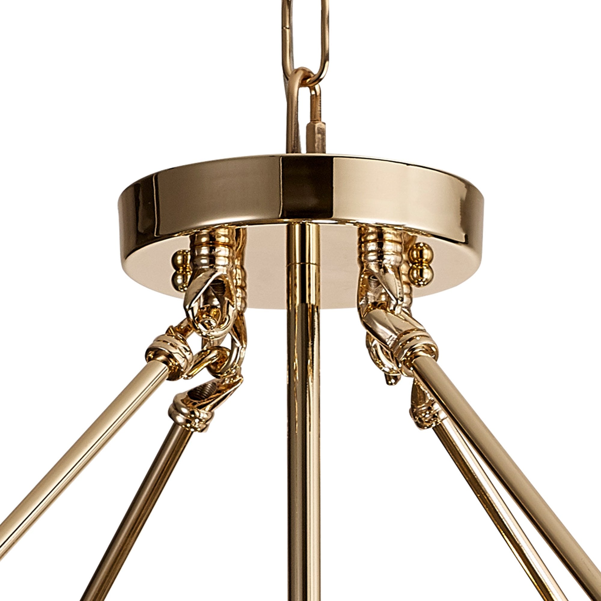 IL31825 Vivienne Pendant/Semi Ceiling 6 Light E14 French Gold/Crystal