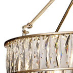 IL31825 Vivienne Pendant/Semi Ceiling 6 Light E14 French Gold/Crystal