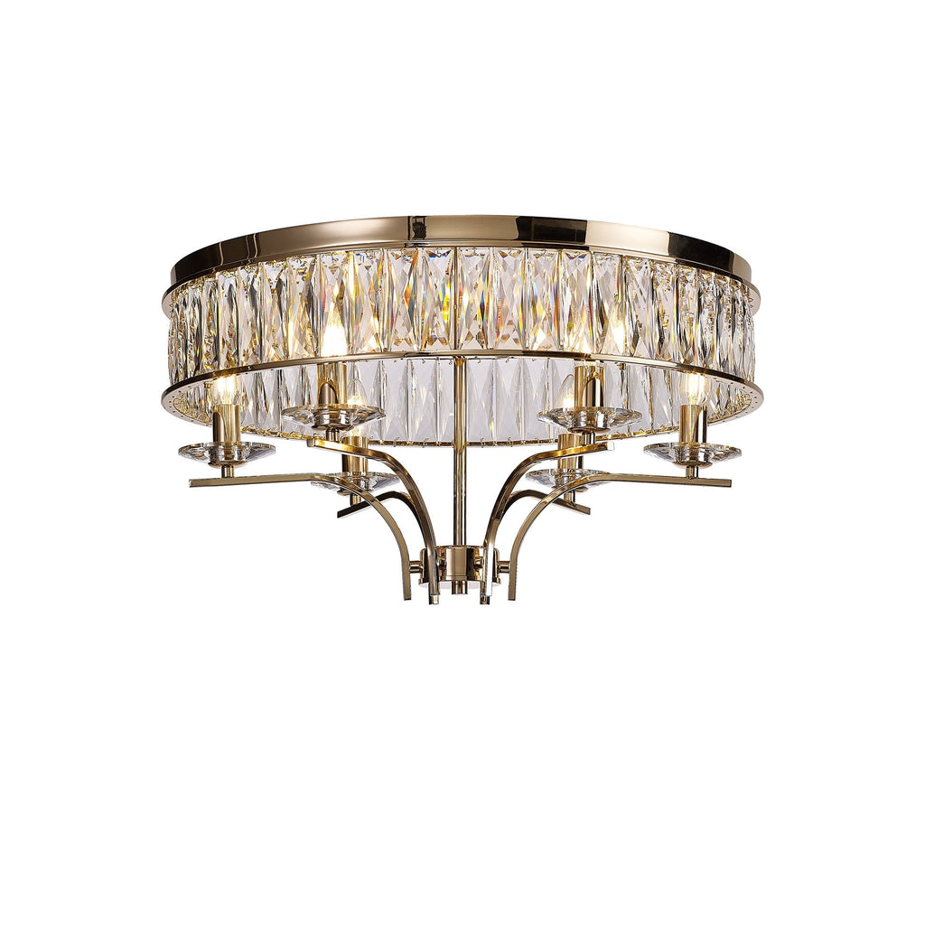 IL31833 Vivienne Ceiling 6 Light E14 French Gold/Crystal