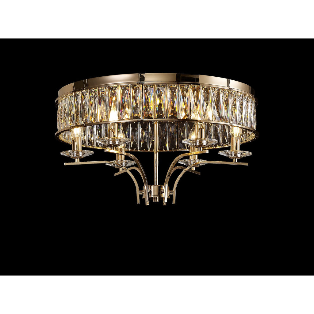 IL31833 Vivienne Ceiling 6 Light E14 French Gold/Crystal