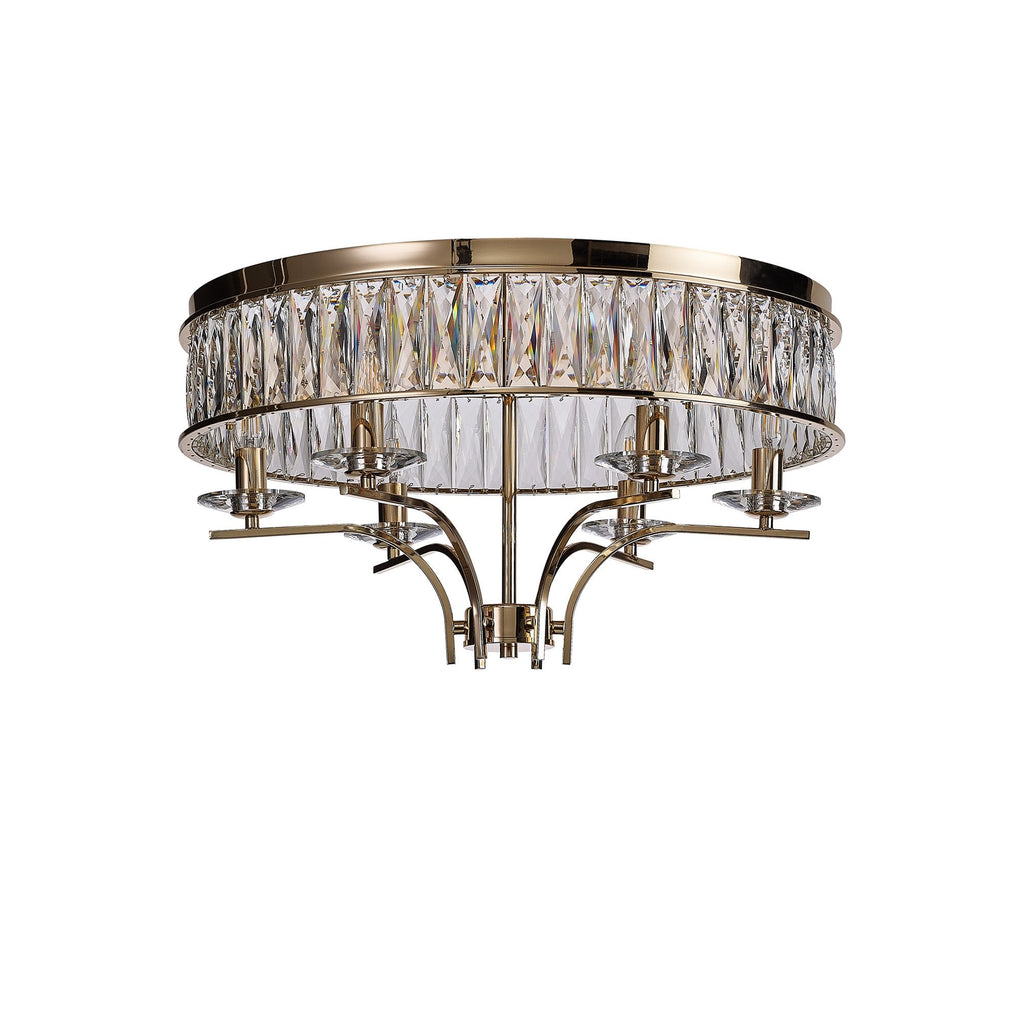 IL31833 Vivienne Ceiling 6 Light E14 French Gold/Crystal