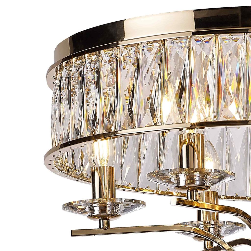 IL31833 Vivienne Ceiling 6 Light E14 French Gold/Crystal