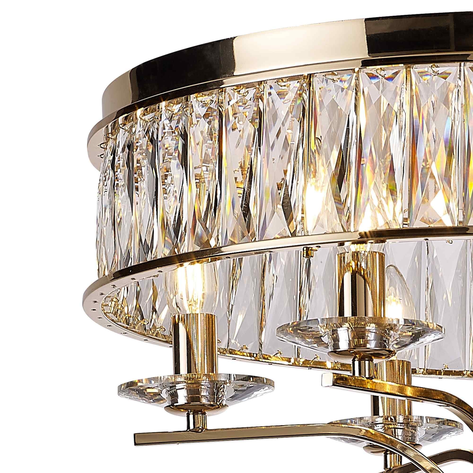 IL31833 Vivienne Ceiling 6 Light E14 French Gold/Crystal