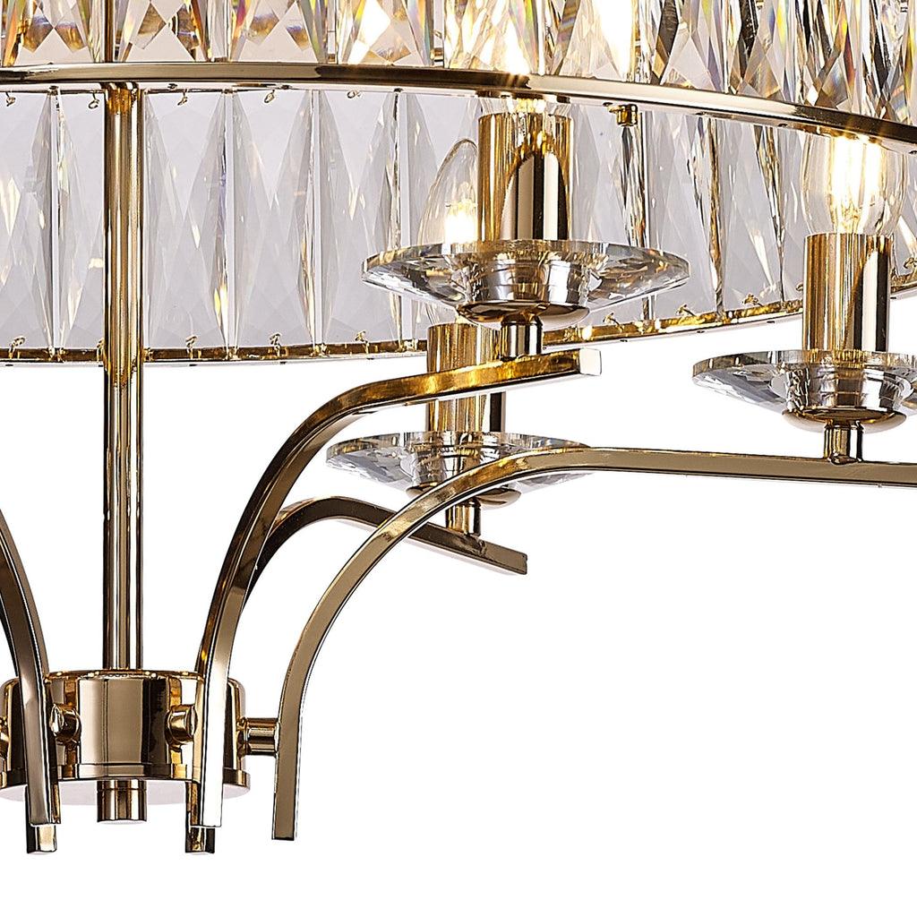 IL31833 Vivienne Ceiling 6 Light E14 French Gold/Crystal