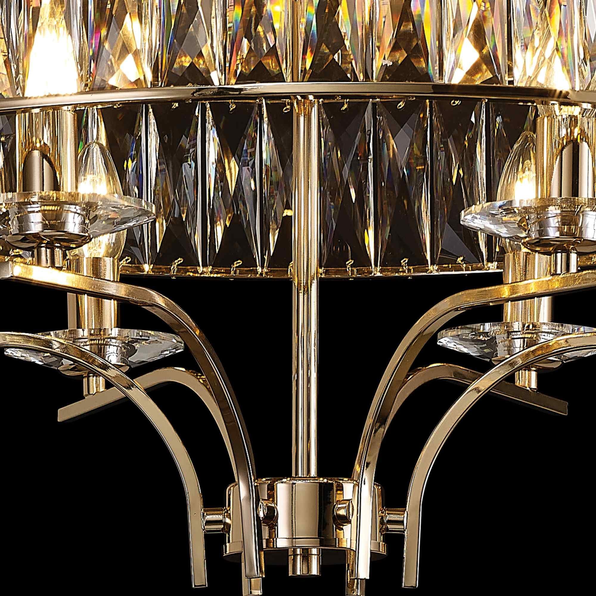 IL31833 Vivienne Ceiling 6 Light E14 French Gold/Crystal