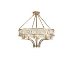 IL31826 Vivienne Pendant/Semi Ceiling 8 Light E14 French Gold/Crystal