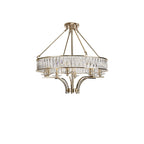 IL31826 Vivienne Pendant/Semi Ceiling 8 Light E14 French Gold/Crystal