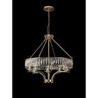 IL31826 Vivienne Pendant/Semi Ceiling 8 Light E14 French Gold/Crystal