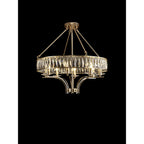 IL31826 Vivienne Pendant/Semi Ceiling 8 Light E14 French Gold/Crystal