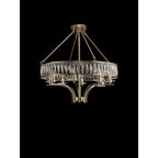 IL31826 Vivienne Pendant/Semi Ceiling 8 Light E14 French Gold/Crystal
