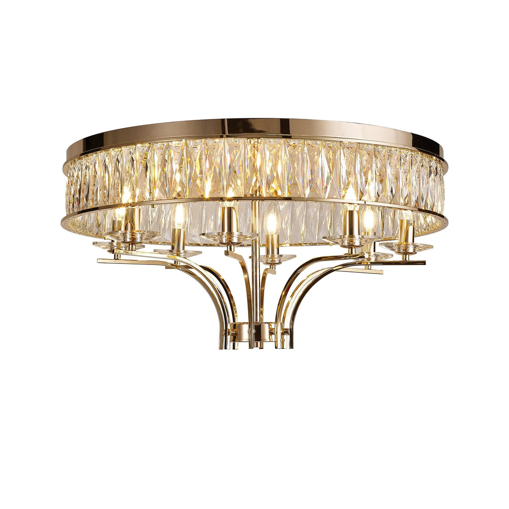IL31834 Vivienne Ceiling 8 Light E14 French Gold/Crystal