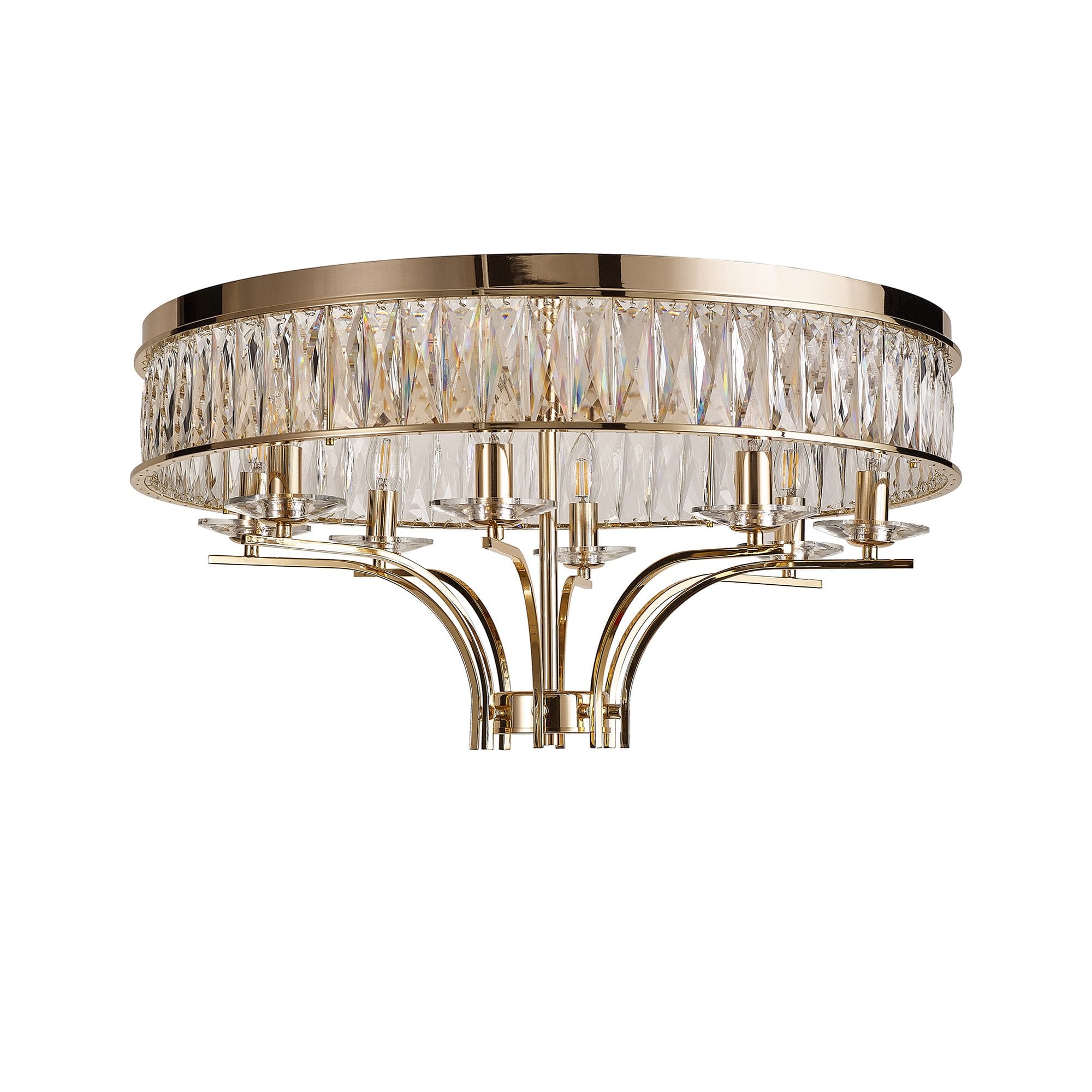 IL31834 Vivienne Ceiling 8 Light E14 French Gold/Crystal