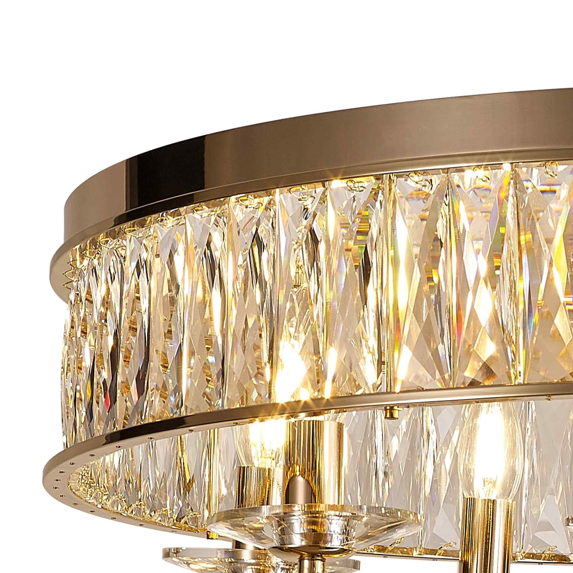 IL31834 Vivienne Ceiling 8 Light E14 French Gold/Crystal