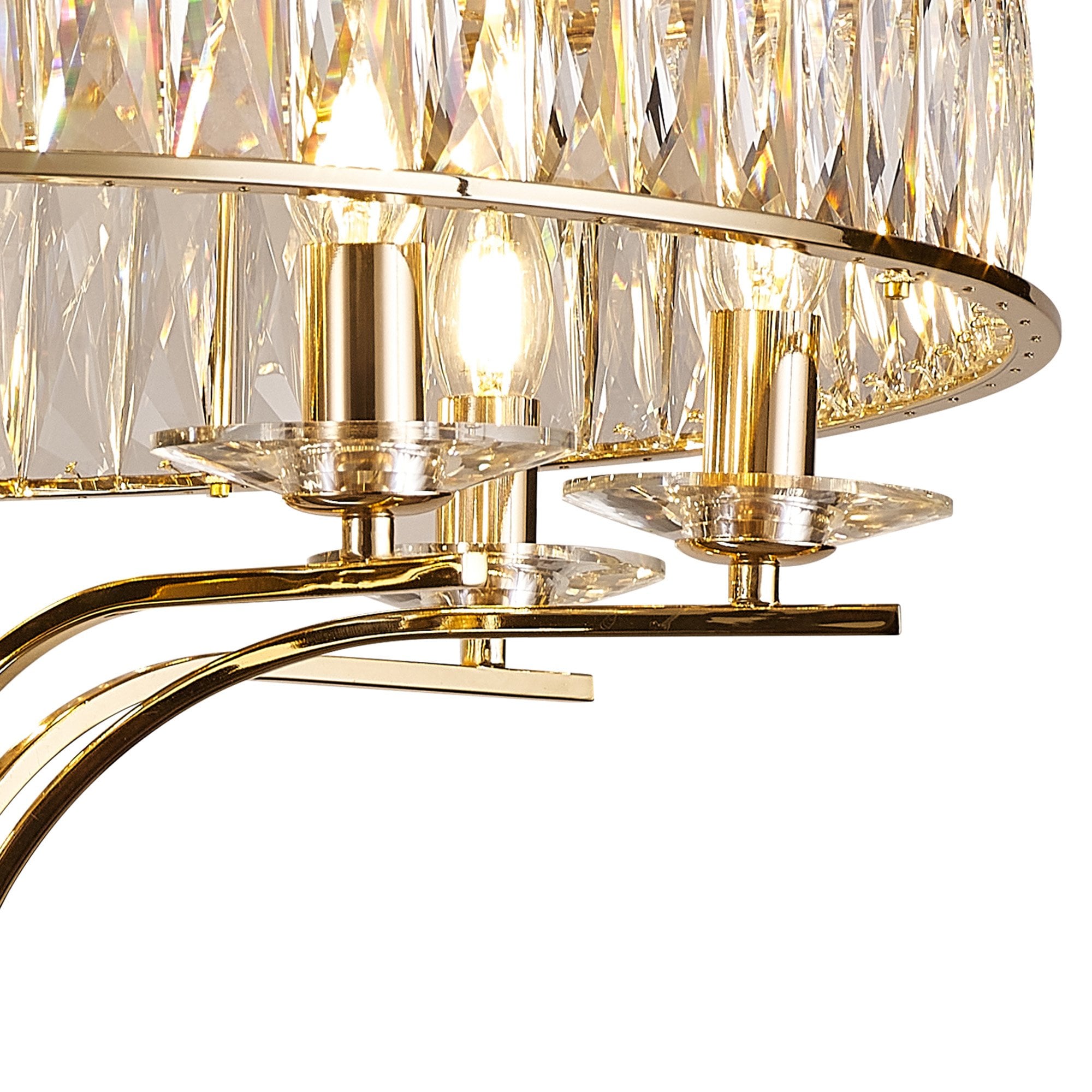 IL31834 Vivienne Ceiling 8 Light E14 French Gold/Crystal