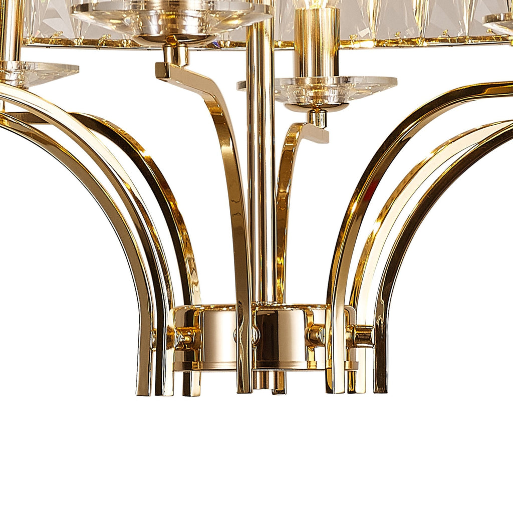 IL31834 Vivienne Ceiling 8 Light E14 French Gold/Crystal