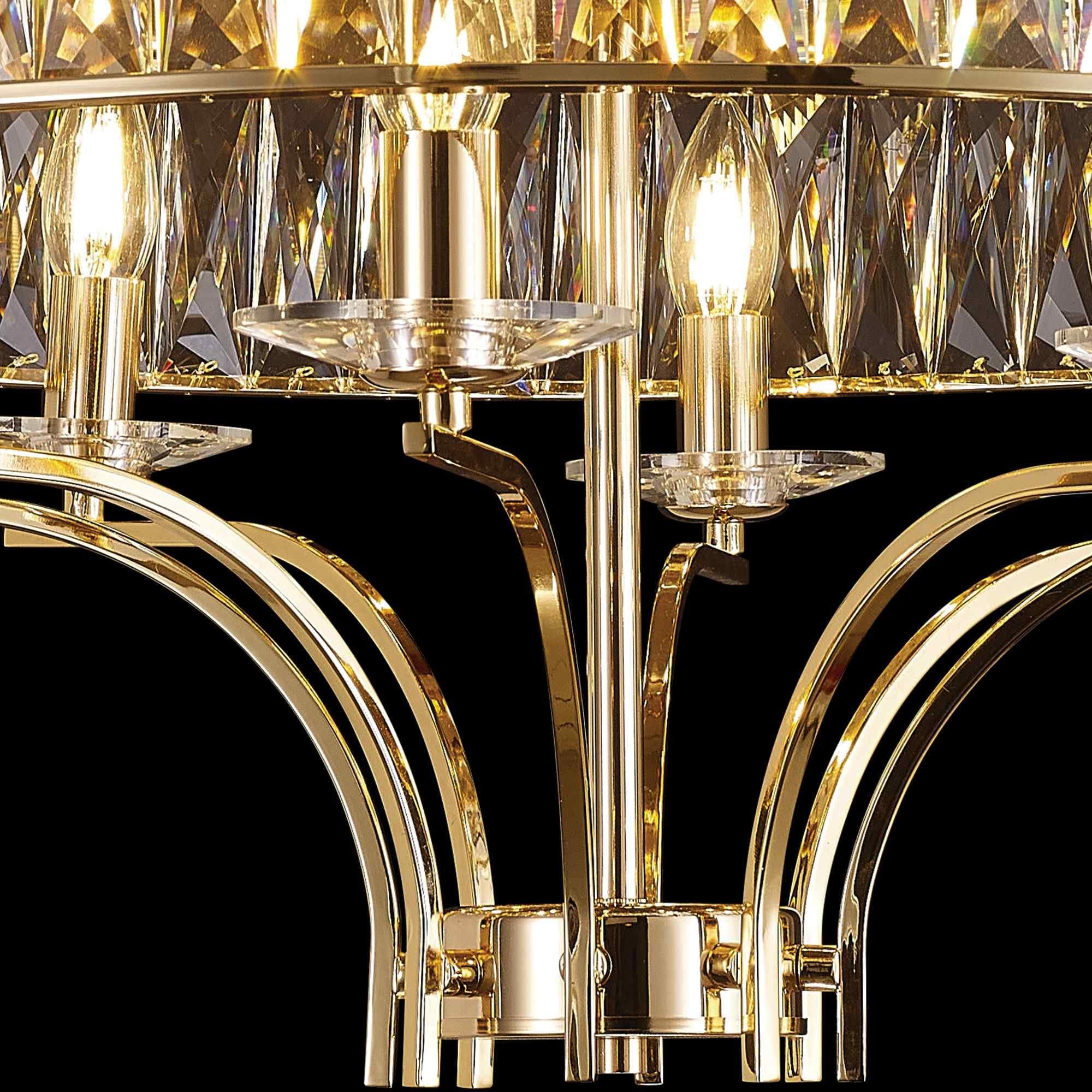 IL31834 Vivienne Ceiling 8 Light E14 French Gold/Crystal