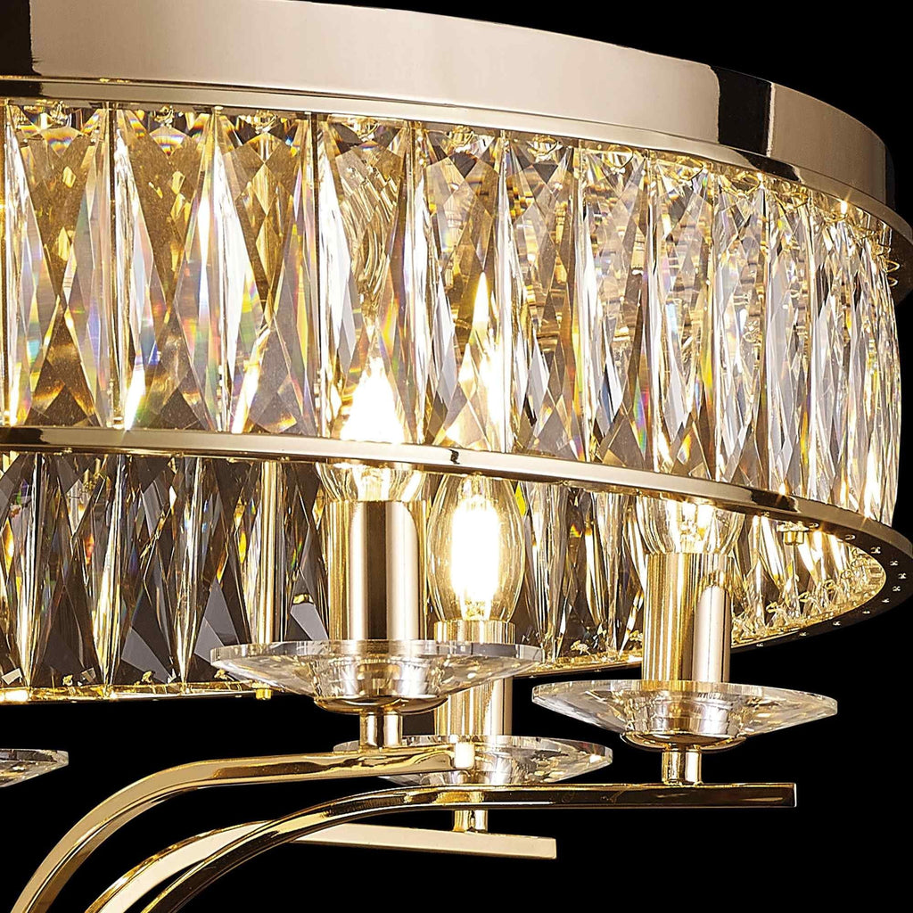 IL31834 Vivienne Ceiling 8 Light E14 French Gold/Crystal