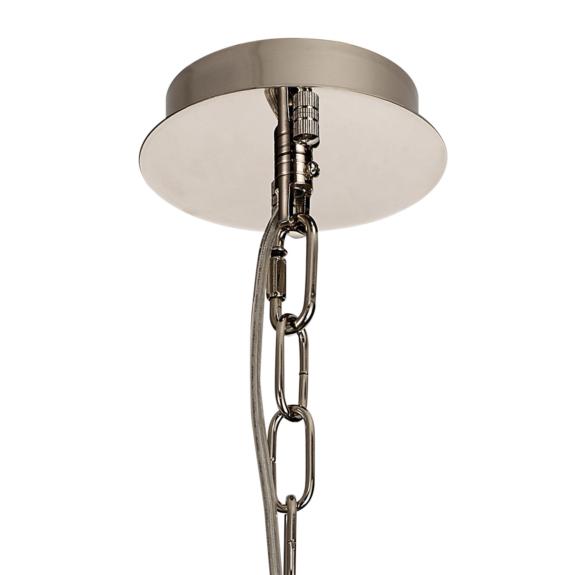 IL31817 Vivienne Pendant 1 Light E14 Polished Nickel/Crystal