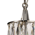 IL31817 Vivienne Pendant 1 Light E14 Polished Nickel/Crystal