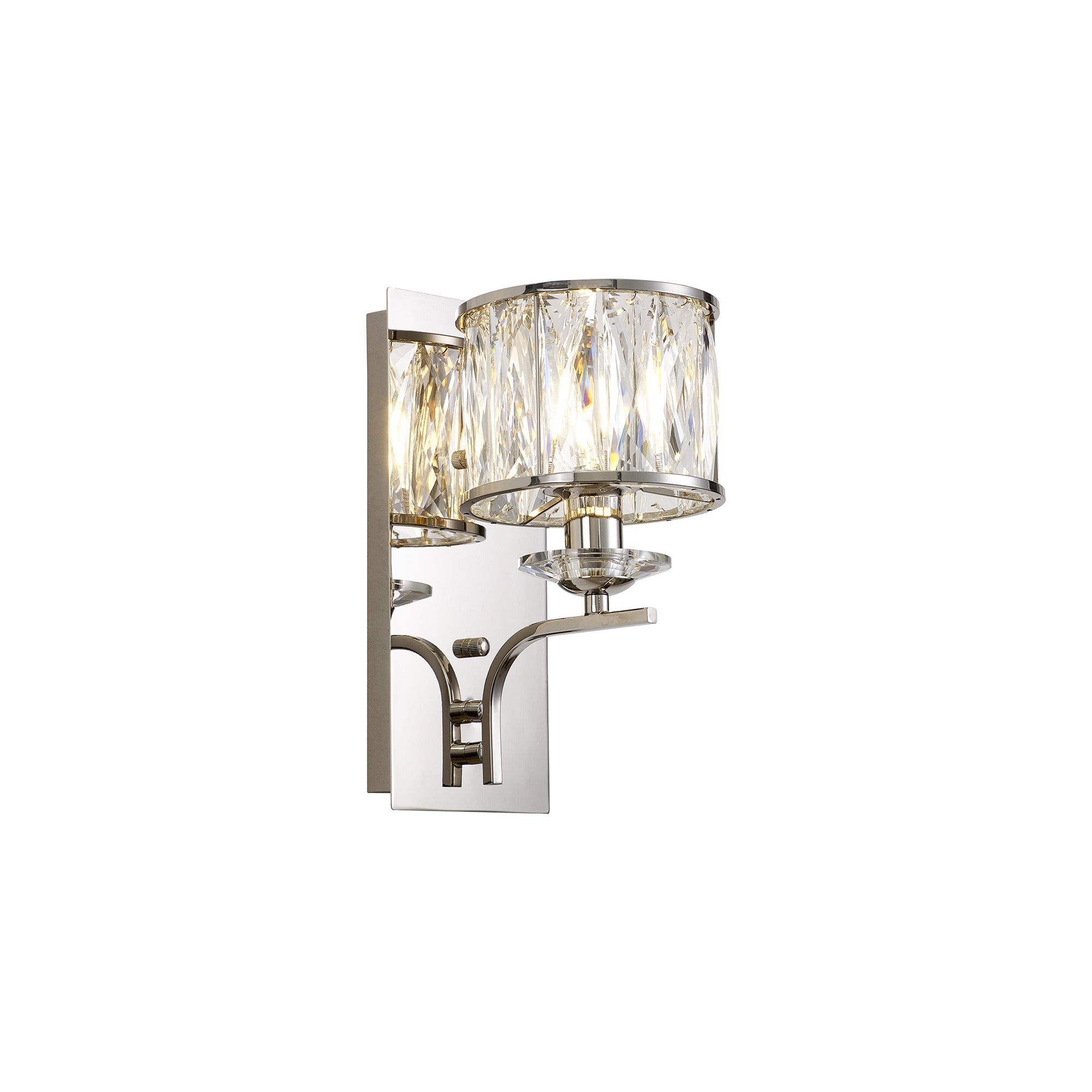 IL31821 Vivienne Wall Lamp 1 Light E14 Polished Nickel/Crystal