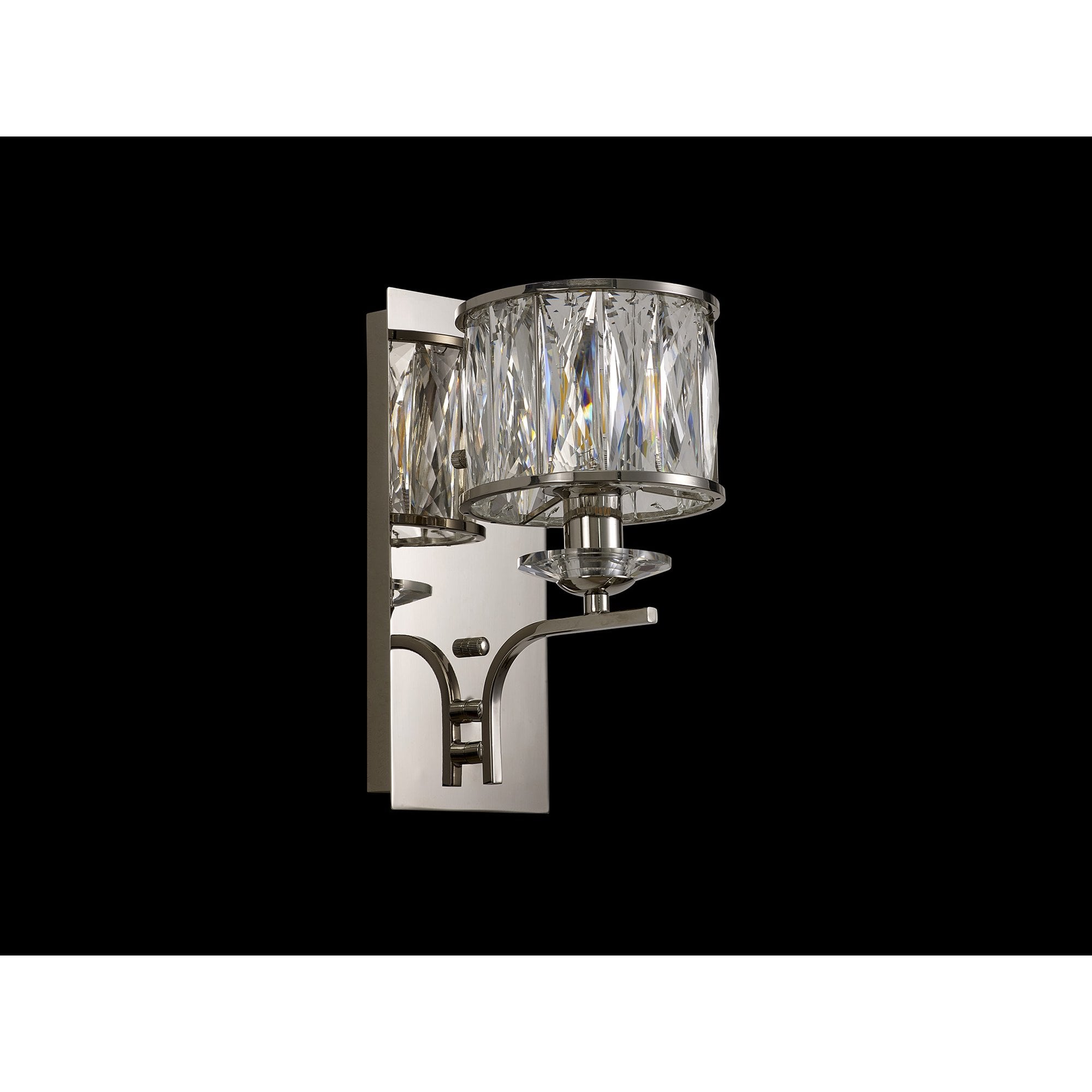 IL31821 Vivienne Wall Lamp 1 Light E14 Polished Nickel/Crystal