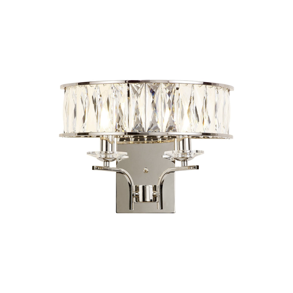 IL31822 Vivienne Wall Lamp 2 Light E14 Polished Nickel/Crystal