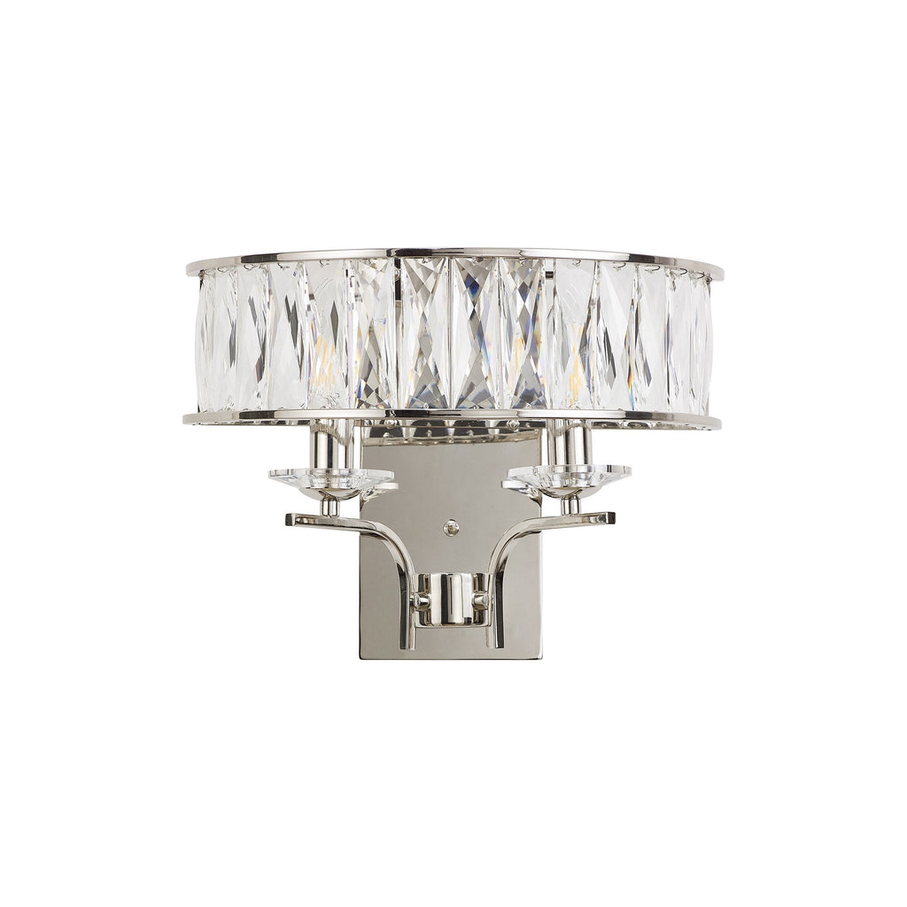 IL31822 Vivienne Wall Lamp 2 Light E14 Polished Nickel/Crystal