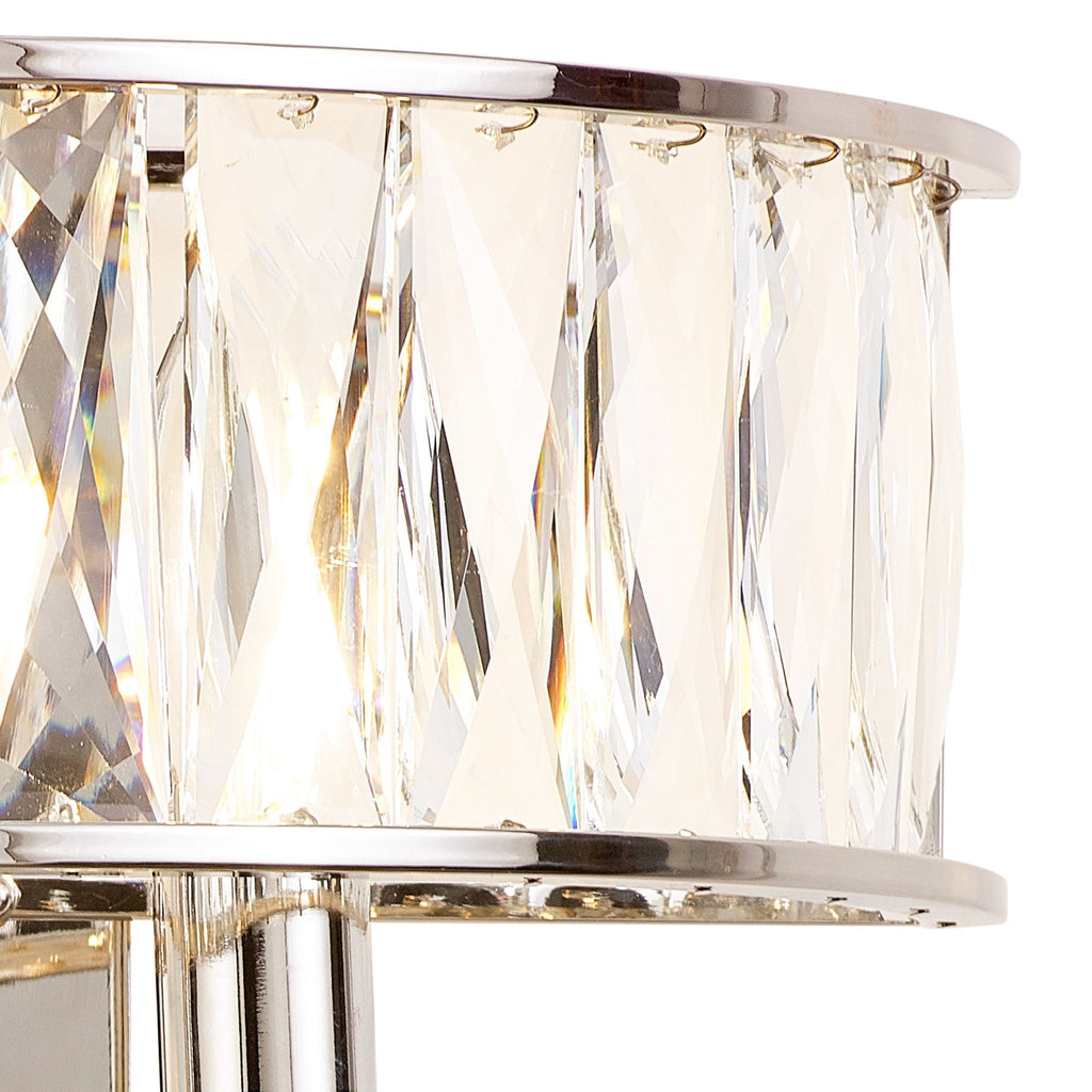 IL31822 Vivienne Wall Lamp 2 Light E14 Polished Nickel/Crystal