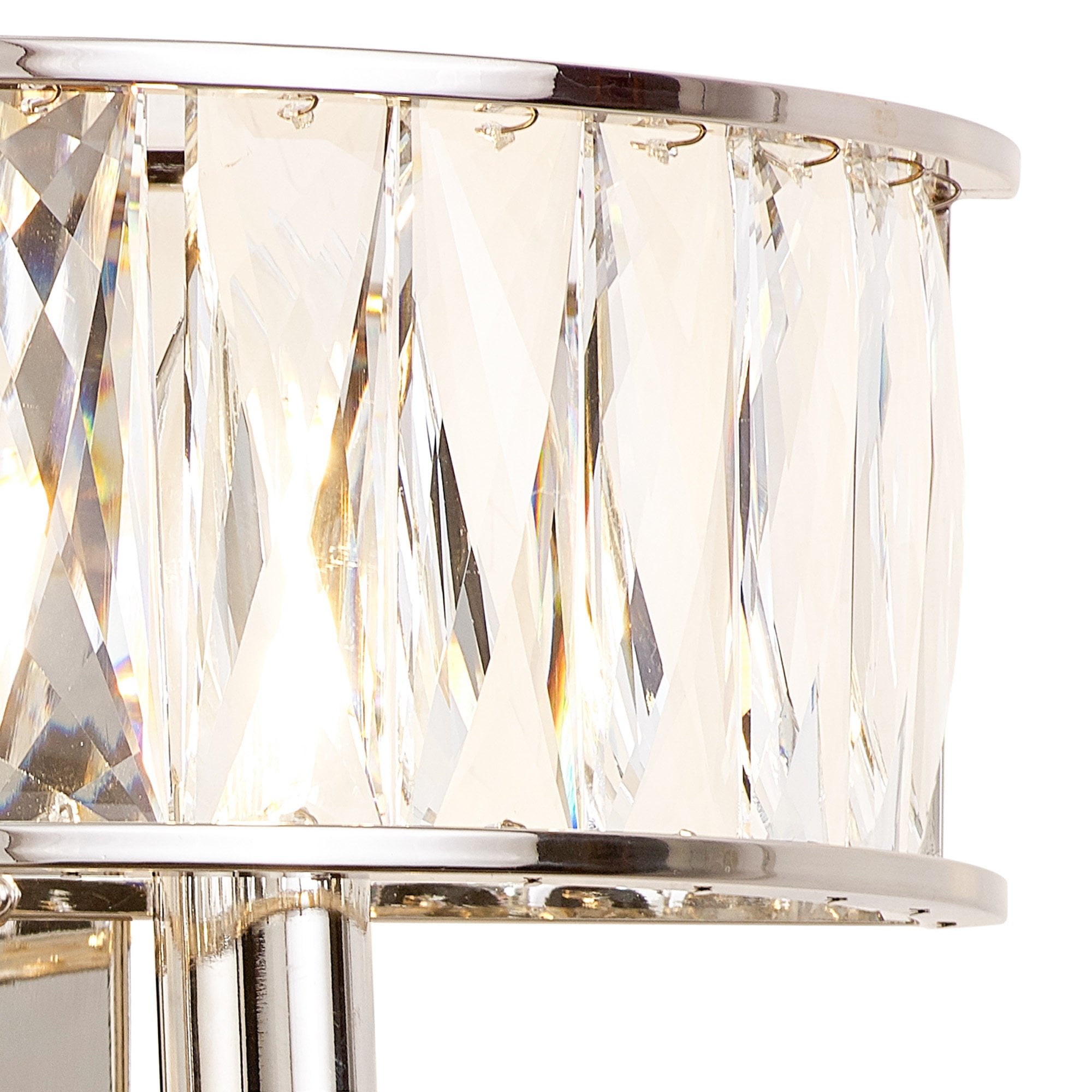 IL31822 Vivienne Wall Lamp 2 Light E14 Polished Nickel/Crystal