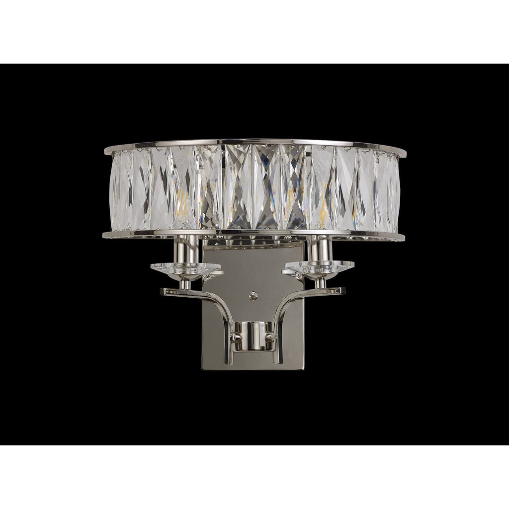 IL31822 Vivienne Wall Lamp 2 Light E14 Polished Nickel/Crystal