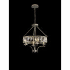 IL31818 Vivienne Pendant/Semi Ceiling 4 Light E14 Polished Nickel/Crystal