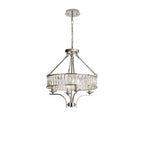 IL31818 Vivienne Pendant/Semi Ceiling 4 Light E14 Polished Nickel/Crystal